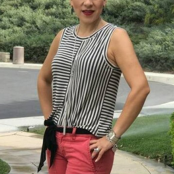 EUC CAbi London Stripe Tank #3417 - Picture 6 of 8